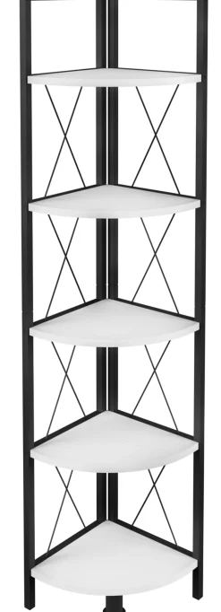 VCM Standregal »Holz Metall Eckregal Bücher Regal Insasi 5fach« 1 Stk. tlg.