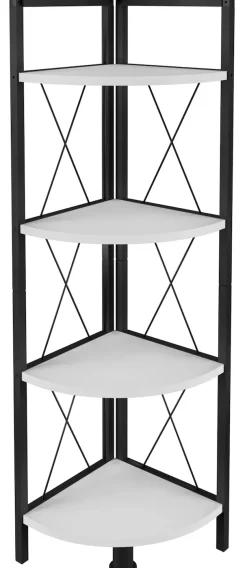 VCM Standregal »Holz Metall Eckregal Bücher Regal Insasi 4fach« 1 Stk. tlg.