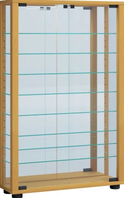 VCM Standvitrine »Glas Stand Vitrine Sammelvitrine Lumo Mini Spiegel« 1 Stk. tlg.