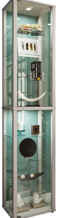 VCM Standvitrine »Holz Glas Stand Vitrine Sammelvitrine Kavisa XL« 1 Stk. tlg.