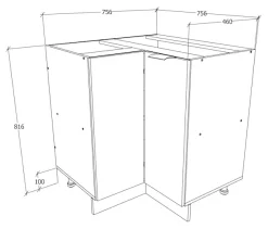 VCM Unterschrank »Eckschrank Küchenschrank Unterschrank Küche Fasola« 1 Stk. tlg.