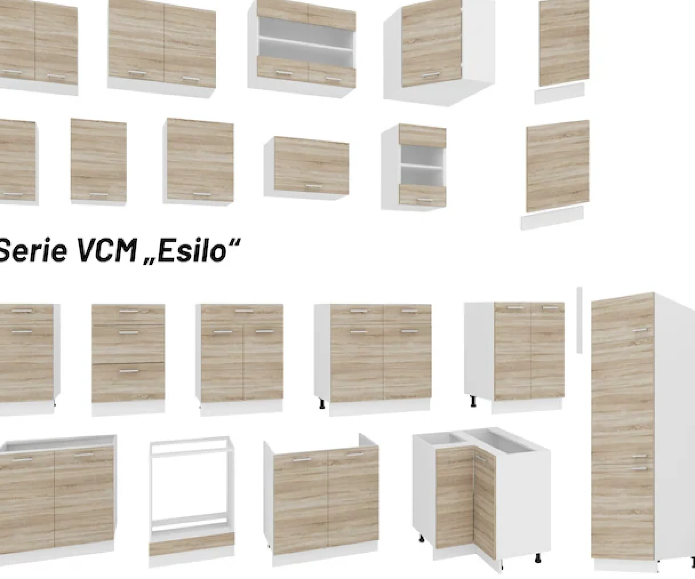 VCM Unterschrank »Eckschrank Küchenschrank Unterschrank Küche Esilo« 1 Stk. tlg.