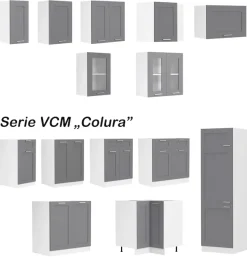 VCM Unterschrank »Küchenschrank B. 60 cm Hochschrank Küche Colura« 1 Stk. tlg.