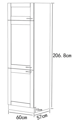 VCM Unterschrank »Küchenschrank B. 60 cm Hochschrank Küche Colura« 1 Stk. tlg.