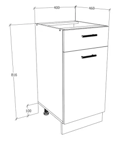 VCM Unterschrank »Küchenschrank B 40 cm Unterschrank Schublade Esilo«