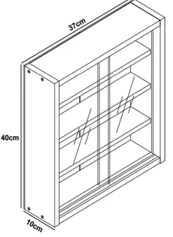 VCM Wandregal »Hängevitrine Wandvitrine Sammel Deko Agisa S« 1 Stk. tlg.