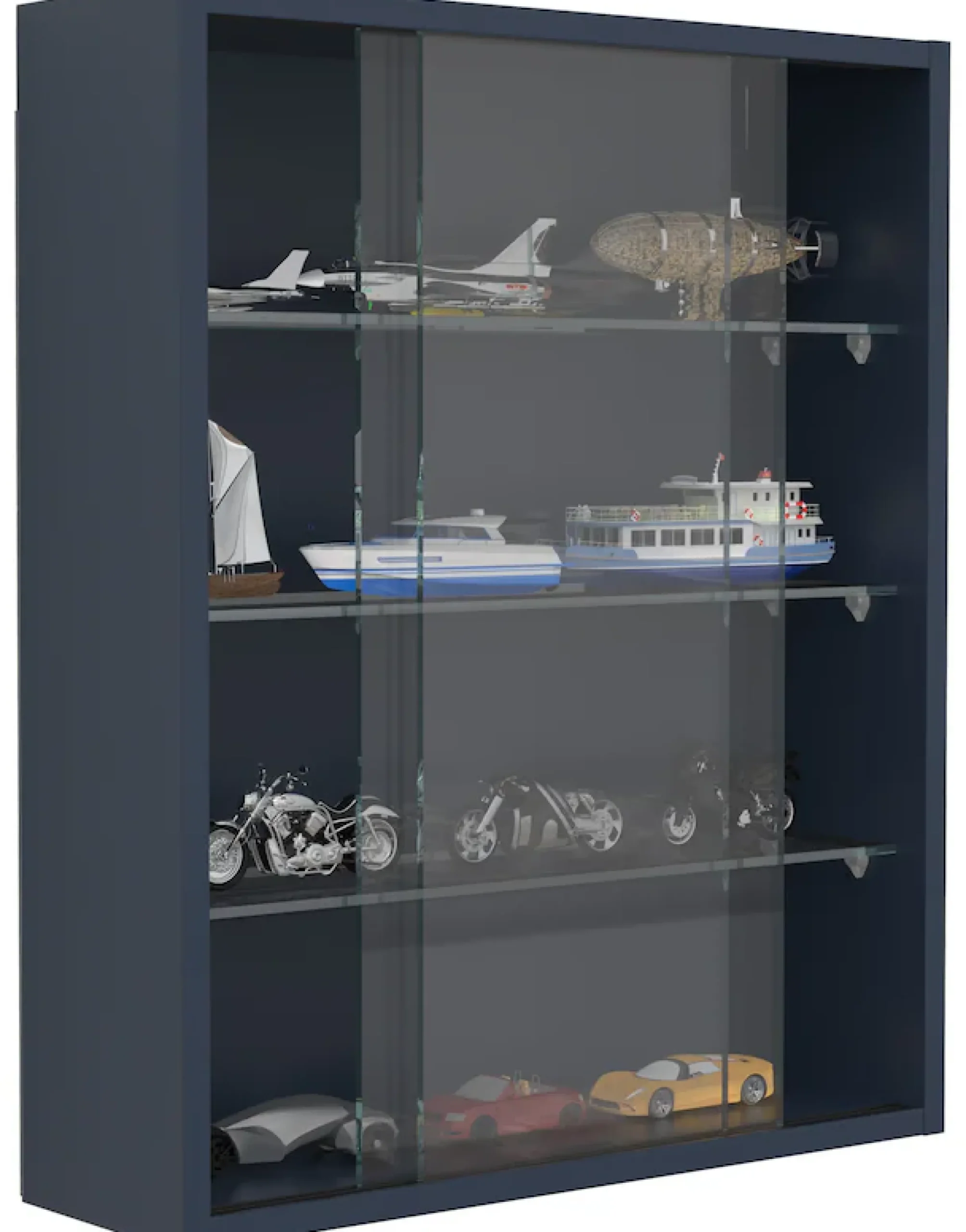 VCM Wandregal »Hängevitrine Wandvitrine Sammel Deko Drivalo M« 1 Stk. tlg.