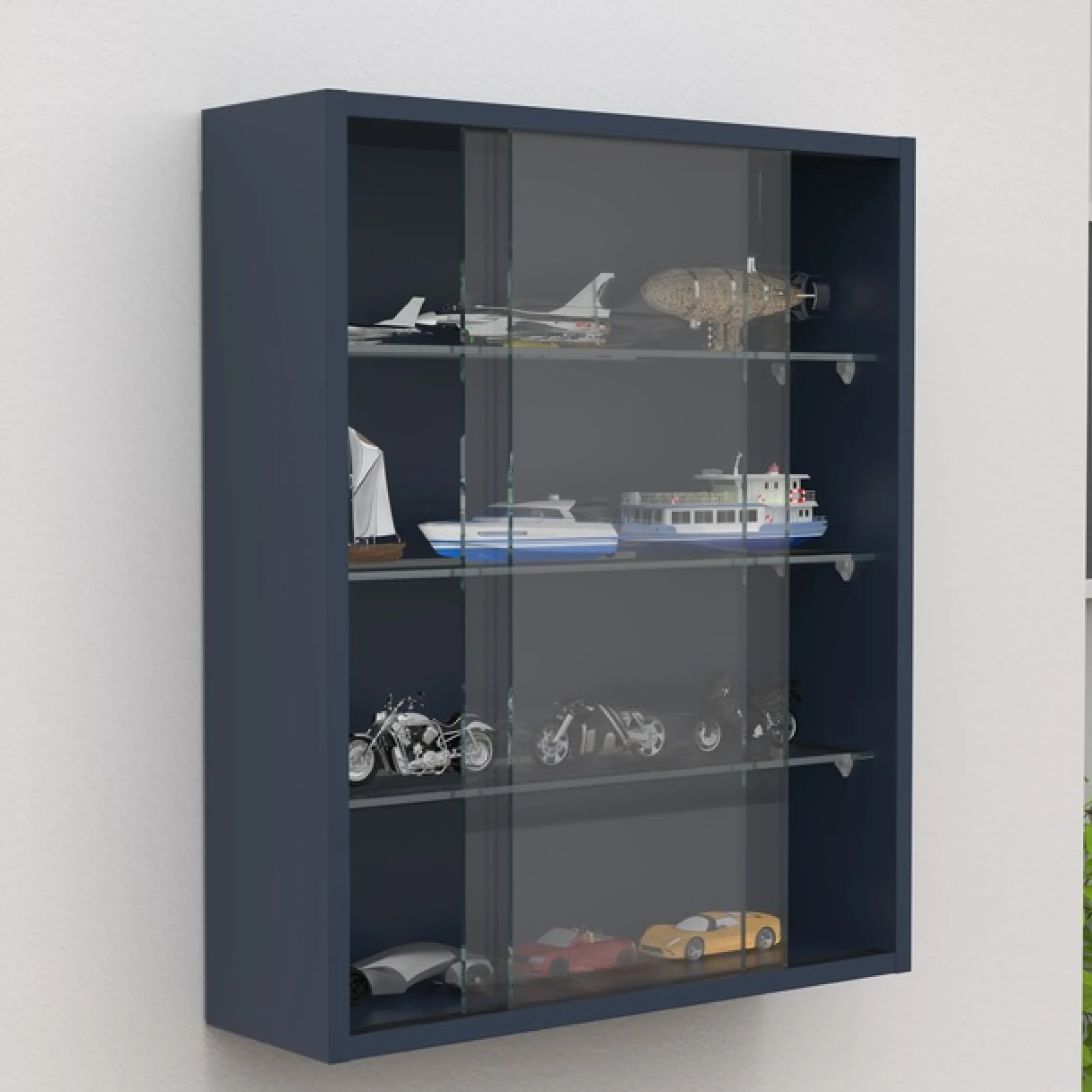 VCM Wandregal »Hängevitrine Wandvitrine Sammel Deko Drivalo M« 1 Stk. tlg.