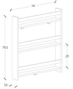 VCM Wandregal »Holz Kinderregal Bücherregal Kinder Regal Kidos« 1 Stk. tlg.