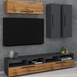 VCM Wandregal »Holz Wandregal Wandschrank Klappschrank Arila XL« 1 Stk. tlg.
