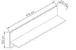 VCM Wandregal »Holz Wandregal Hängeregal Wandboard Regal Usilo« 1 Stk. tlg.