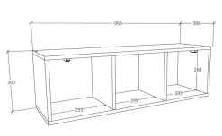 VCM Wandregal »Holz Wandregal Wandschrank Klappschrank Arila L« 1 Stk. tlg.
