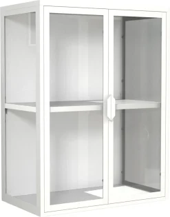 VCM Wandregal »Stahl Wandvitrine Hängevitrine Vitrine Glas Flokas« 1 Stk. tlg.
