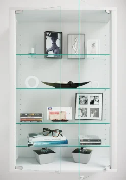 VCM Wandregal »Wandvitrine Hängevitrine Glasvitrine Glas Udina L« 1 Stk. tlg.