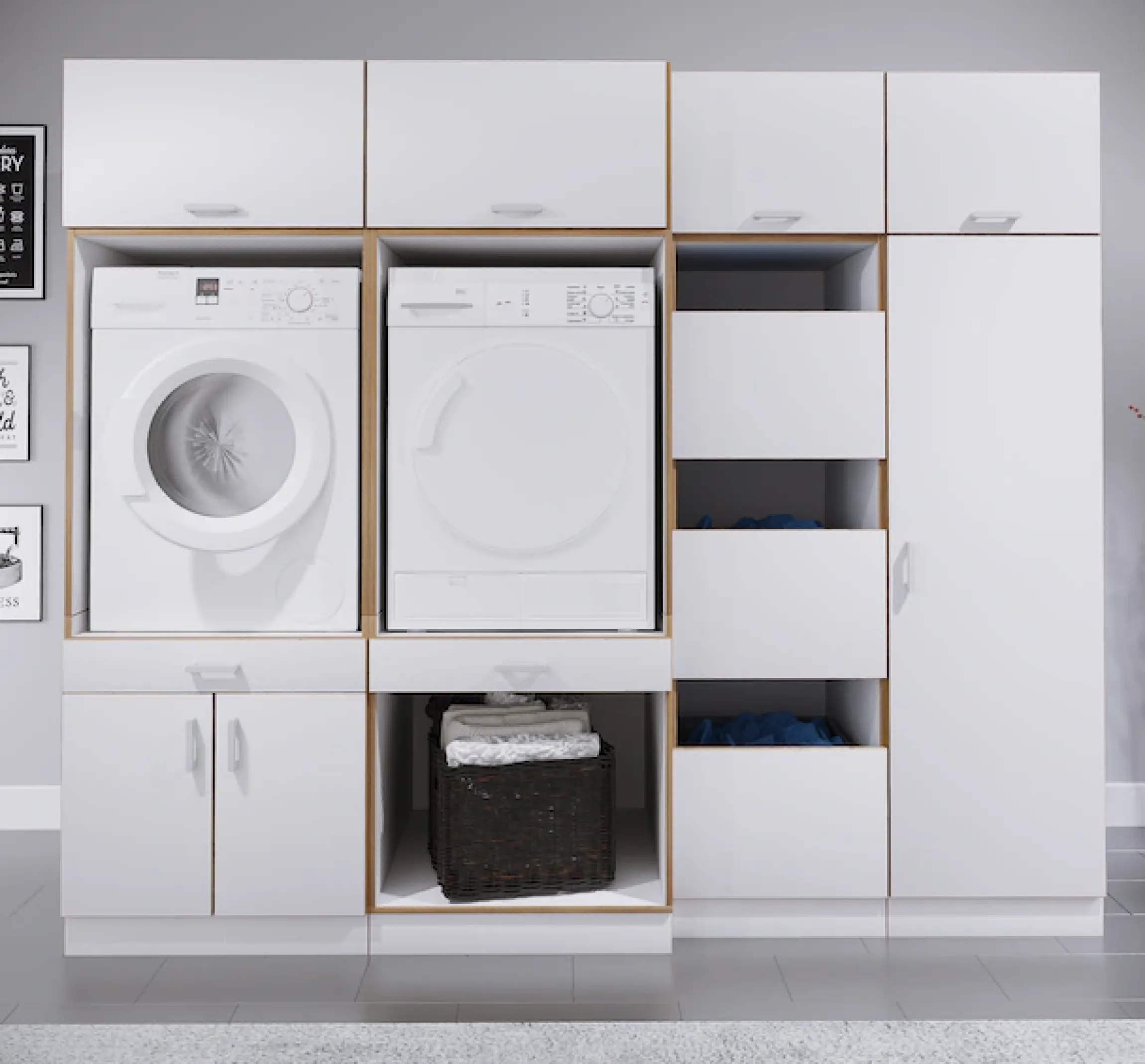 VCM Waschmaschinenumbauschrank »Überbauschrank Waschmaschine Überbau Rislo CL XL« 1 Stk. tlg.