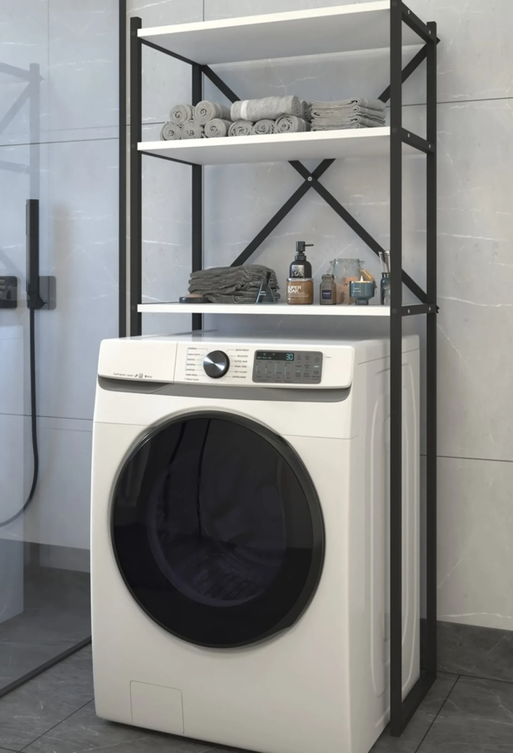 VCM Waschmaschinenumbauschrank »Waschmaschine Toilette Überbau Schrank Insasi« 1 Stk. tlg.