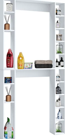 VCM Waschmaschinenumbauschrank »Holz Wandregal Überbau WC Bad Regal Tinol XL« 1 Stk. tlg.