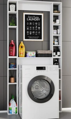 VCM Waschmaschinenumbauschrank »Holz Wandregal Überbau WC Bad Regal Tinol XL« 1 Stk. tlg.