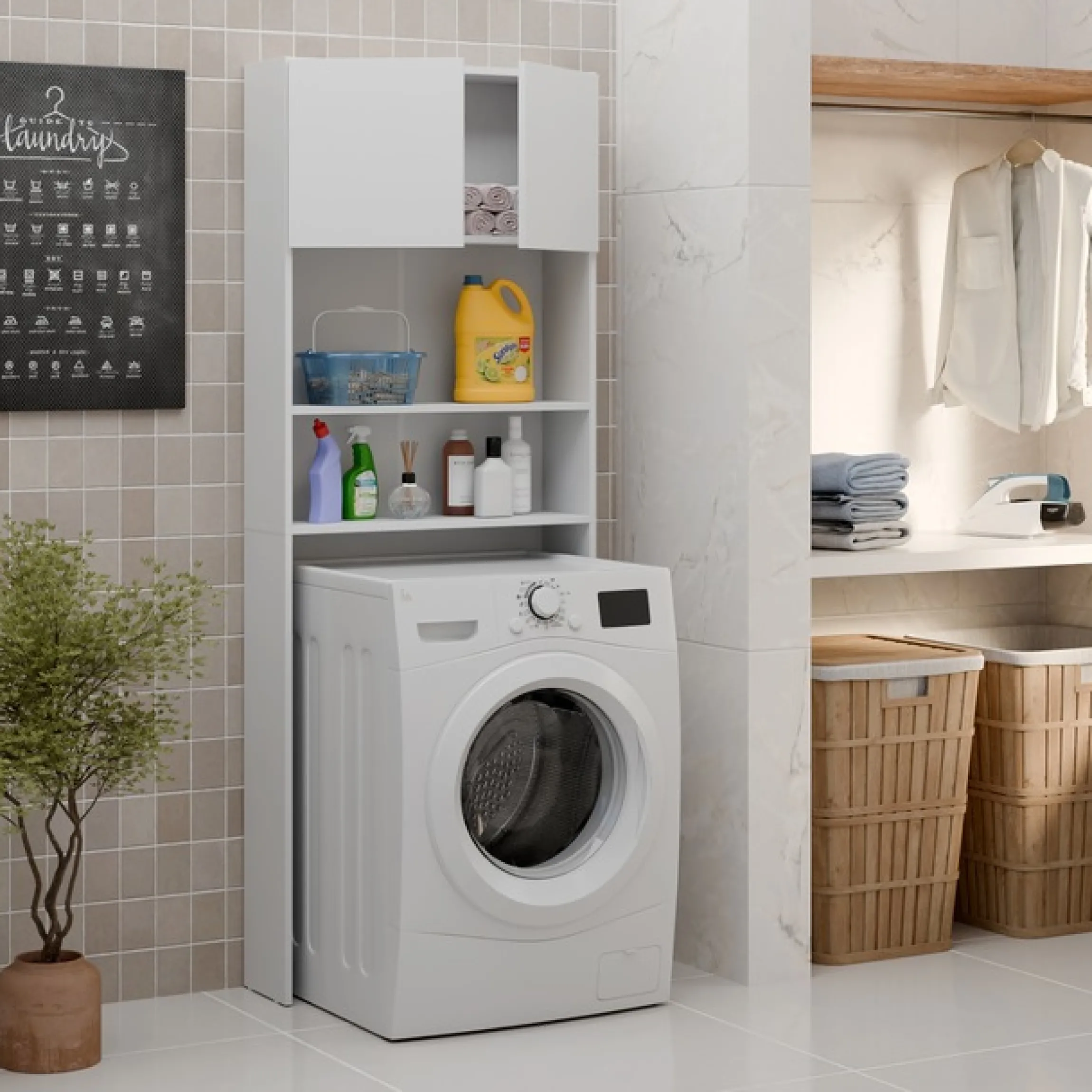 VCM Waschmaschinenumbauschrank »Holz Überbauschrank Waschmaschine Überbau Goralo« 1 Stk. tlg.
