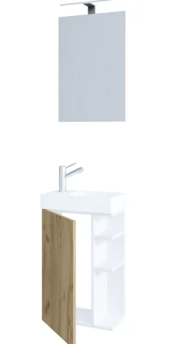 VCM Waschtisch »2-tlg Gäste WC Badmöbel Waschtisch Lumia Spiegel« 3 Stk. tlg.