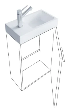 VCM Waschtisch »3-tlg Gäste WC Waschplatz Waschtisch Slito Spiegel« 3 Stk. tlg.