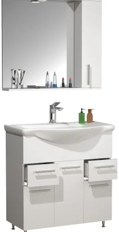 VCM Waschtisch »3-tlg. Waschplatz Waschtisch Schubladen Lisalo XL« 3 Stk. tlg.
