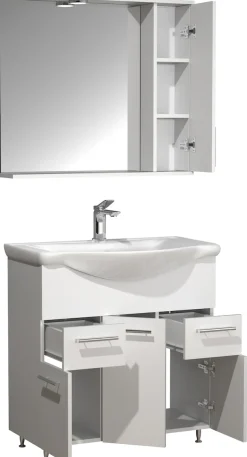 VCM Waschtisch »3-tlg. Waschplatz Waschtisch Schubladen Lisalo XL« 3 Stk. tlg.