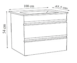 VCM Waschtisch »5-tlg. Waschplatz Waschtisch Schubladen Silora XL« 5 Stk. tlg.