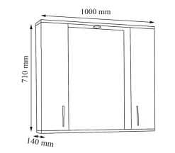 VCM Waschtisch »5-tlg. Waschplatz Waschtisch Schubladen Silora XL« 5 Stk. tlg.