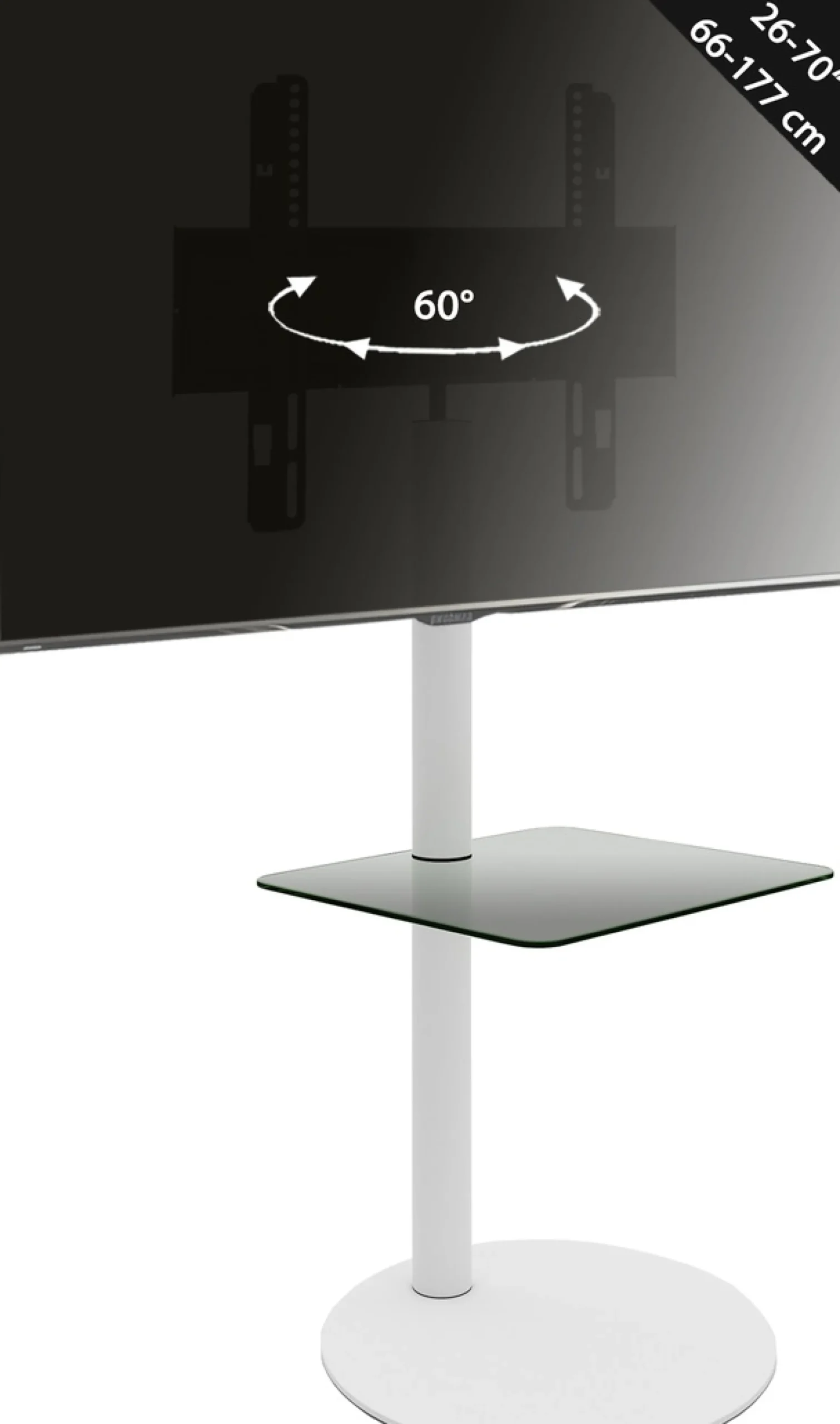 VCM Wohnzimmertisch »Design Premium TV Standfuß Rack Fernseh Cirla ZW« 1 Stk. tlg.
