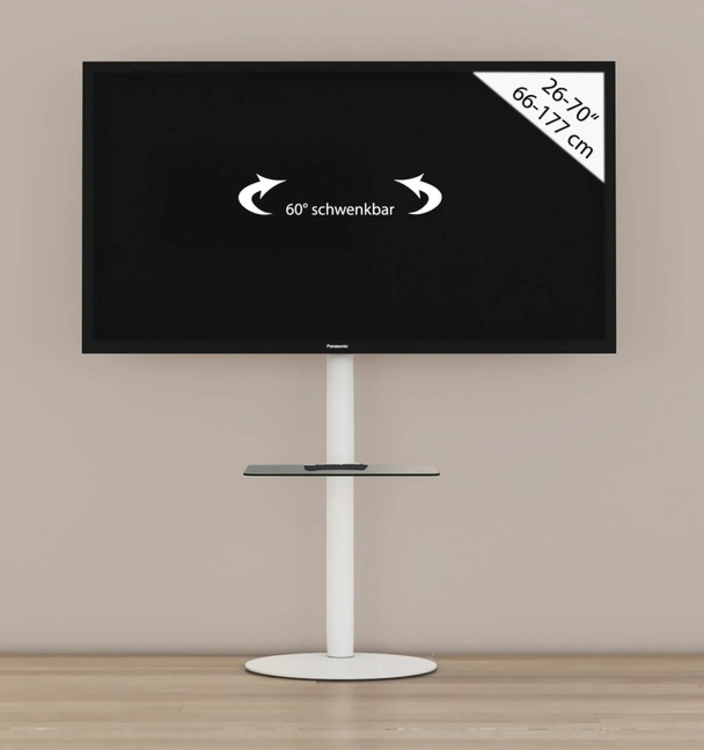 VCM Wohnzimmertisch »Design Premium TV Standfuß Rack Fernseh Cirla ZW« 1 Stk. tlg.