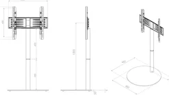 VCM Wohnzimmertisch »Design Premium TV Standfuß Rack Fernseh Cirla« 1 Stk. tlg.