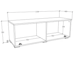 VCM Wohnzimmertisch »Holz TV Lowboard Möbel Fernsehschrank Arila M« 1 Stk. tlg.
