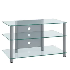 VCM Wohnzimmertisch »TV Möbel Sideboard Fernseh Rack Alu Glas Sindas« 1 Stk. tlg.