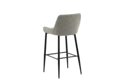 Venture Home Barhocker »Plaza, 2er-Set Barhocker in beigem Leinen, schwarze Beine, 150 kg« Set, 2 Stk. tlg. Tresenstuhl, Stoffbezug, Metallbeine, Fußstütze, einladend