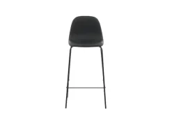 Venture Home Barhocker »Polar, 2er-Set Barhocker in Schwarz-PU, luxuriös, 150 kg belastbar« 2 Stk. tlg. Tresenstuhl, Lederlook, schwarze Metallbeine, Fußstütze, edel