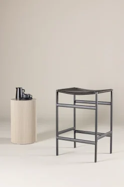 Venture Home Barhocker »Polly, 2er-Set Barhocker mit schwarzem Seilsitz und Stahlbeinen« Set, 2 Stk. tlg. Tresenhocker minimalistisch, Seildesign, komfortabel
