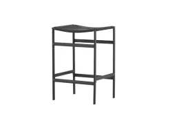 Venture Home Barhocker »Polly, 2er-Set Barhocker mit schwarzem Seilsitz und Stahlbeinen« Set, 2 Stk. tlg. Tresenhocker minimalistisch, Seildesign, komfortabel