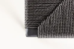 Venture Home Barhocker »Polly, 2er-Set Barhocker mit schwarzem Seilsitz und Stahlbeinen« Set, 2 Stk. tlg. Tresenhocker minimalistisch, Seildesign, komfortabel