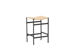 Venture Home Barhocker »Polly, 2er-Set Barhocker mit Seil-Sitz, Stahlbeine, 120 kg« Set, 2 Stk. tlg. Tresenstuhl, Geflecht, Gummibaumholz, Stahlrahmen, Boho