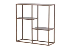 Venture Home Bücherregal »Staal, Bücherregal in warmer Walnussoptik, Stahlrahmen, Höhe 81 cm« Standregal, 3D-Folie, schlank, anspruchsvoll, modern