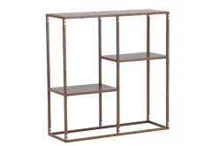Venture Home Bücherregal »Staal, Bücherregal in warmer Walnussoptik, Stahlrahmen, Höhe 81 cm« Standregal, 3D-Folie, schlank, anspruchsvoll, modern