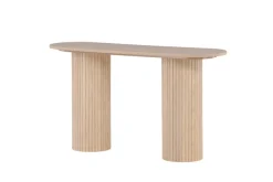 Venture Home Beistelltisch »Bianca, ovaler Konsolentisch mit Holzfurnier-Optik, 130 × 40 cm« Ablagetisch, Furnier, oval, hoch, geräumig, edel