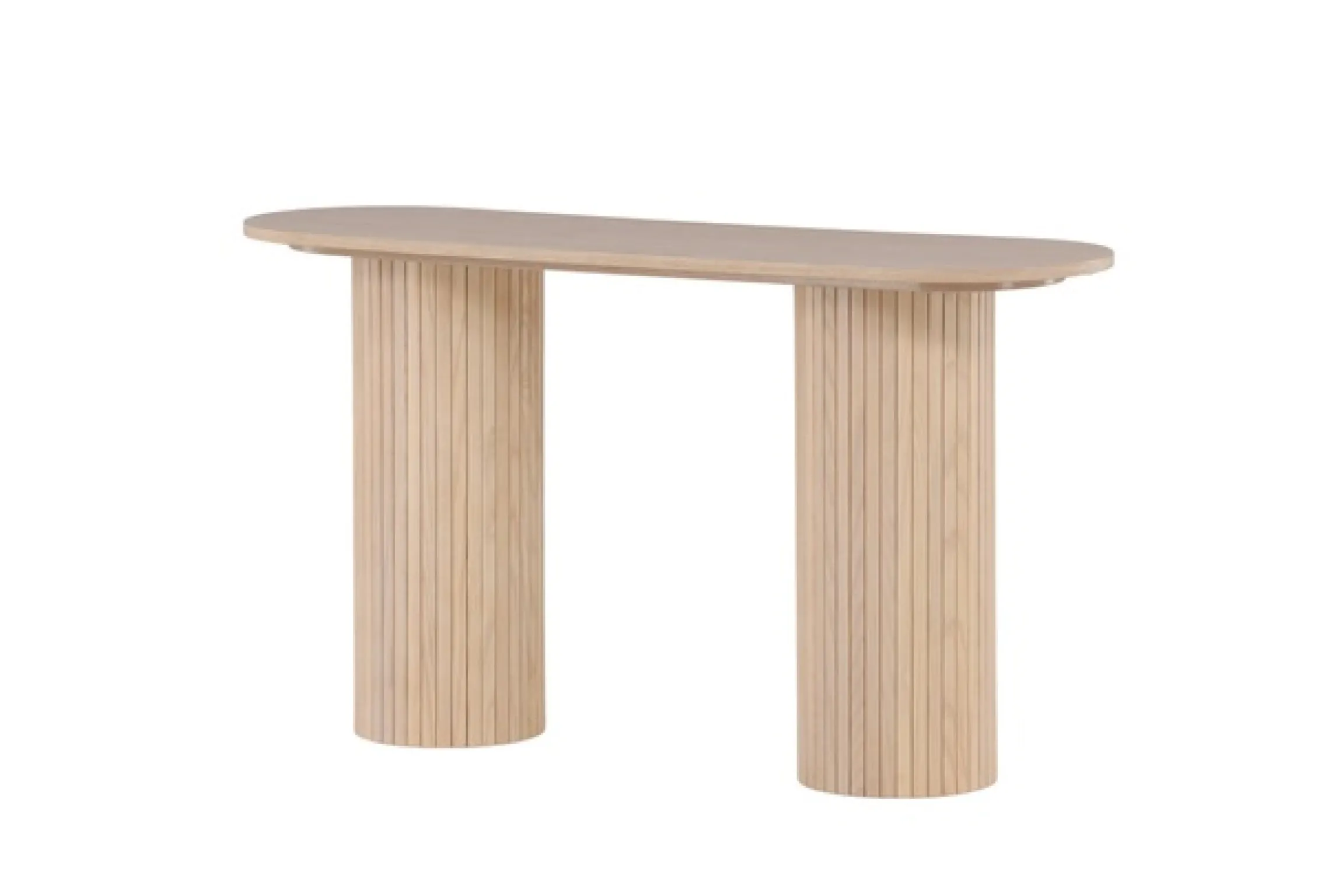 Venture Home Beistelltisch »Bianca, ovaler Konsolentisch mit Holzfurnier-Optik, 130 × 40 cm« Ablagetisch, Furnier, oval, hoch, geräumig, edel