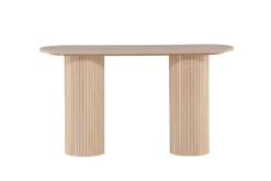 Venture Home Beistelltisch »Bianca, ovaler Konsolentisch mit Holzfurnier-Optik, 130 × 40 cm« Ablagetisch, Furnier, oval, hoch, geräumig, edel