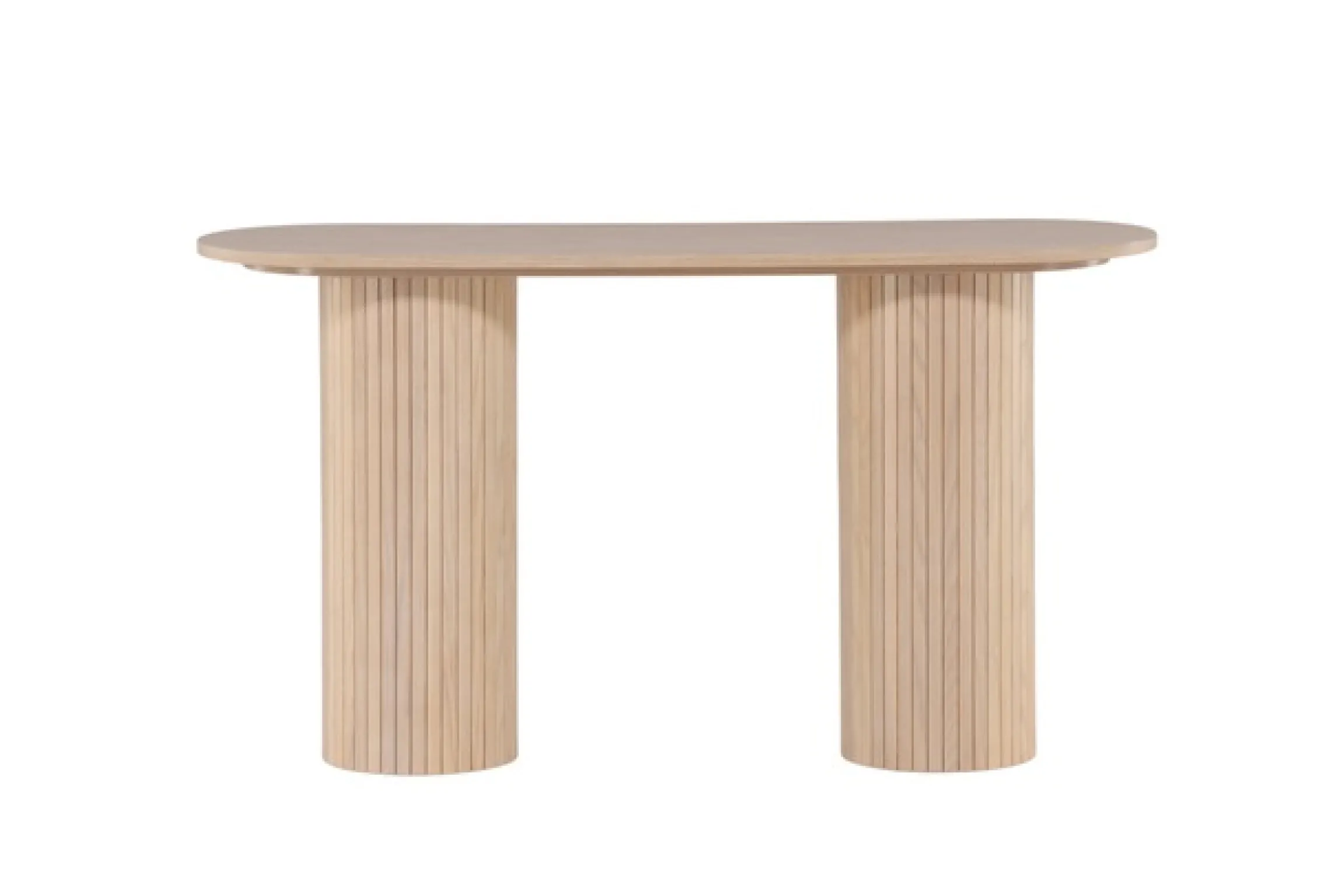 Venture Home Beistelltisch »Bianca, ovaler Konsolentisch mit Holzfurnier-Optik, 130 × 40 cm« Ablagetisch, Furnier, oval, hoch, geräumig, edel