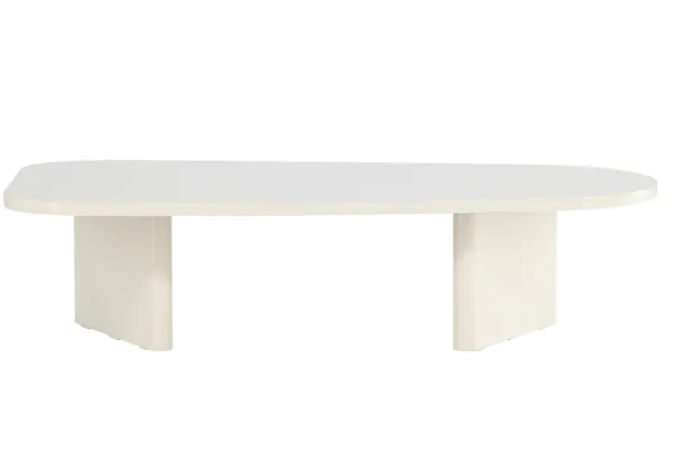 Venture Home Couchtisch »Grönvik, ovaler Couchtisch 130 × 65 cm in glänzendem Beige, modern« Sofatisch, MDF, Glanzfinish, oval, sanft geformt, Skandinavisch
