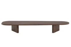 Venture Home Couchtisch »Grönvik, langer schmaler Couchtisch 180 × 55 cm in tiefem Mokka« Sofatisch, MDF, rechteckig, niedrig, langgestreckt, modern