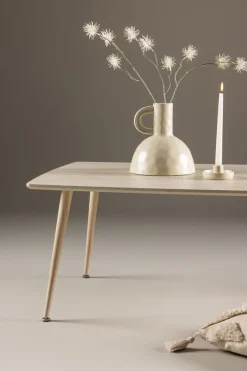 Venture Home Couchtisch »Plaza, rechteckiger Couchtisch in hellem Whitewash, 120 × 70 cm« Sofatisch, MDF, Stahlbeine, rechteckig, hell, modern