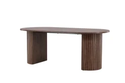 Venture Home Esstisch »Härön, ovaler Esstisch in warmem Mokka, einladend, 200 × 90 cm« Esszimmertisch, MDF, Stahlbeine, oval, gesellig, einheitlich